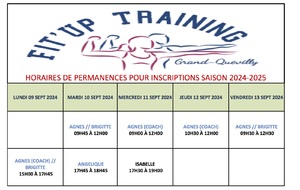 PLANNING DES INSCRIPTIONS SAISON 2024-2025