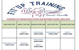 PLANNING INSCRIPTIONS SEMAINE DU LUNDI 16 AU VENDREDI 21 SEPT 2024