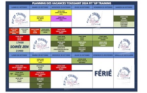 PLANNING DES VACANCES DE LA TOUSSAINT 2024