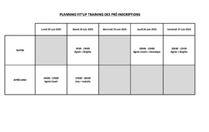 PLANNING PRÉ-INSCRIPTION SAISON 2025-2026
