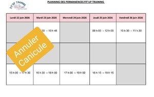 PLANNING DES PRE-INSCRIPTIONS SEMAINE DU 22 AU 26 JUIN 2026