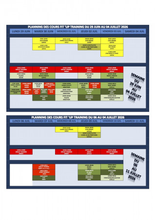 FLASH INFO CANICULE + PLANNING DES COURS DES DEUX DERNIÈRES SEMAINES DE LA SAISON 2025-2026