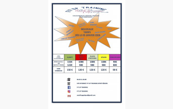 NEWS TARIFS DÈS LE 5 JANVIER 2026