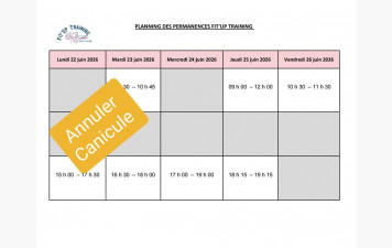PLANNING DES PRE-INSCRIPTIONS SEMAINE DU 22 AU 26 JUIN 2026