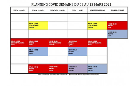 REPRISE DE COURS EXTÉRIEURS MARS 2021