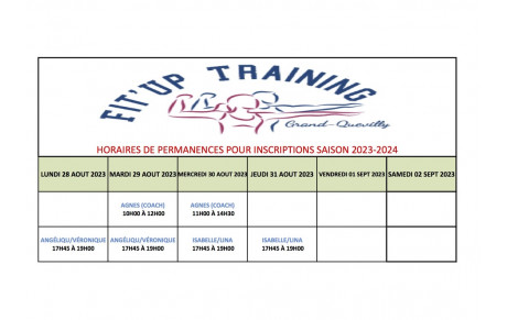 INFOS RENTRÉE ET INSCRIPTION SAISON 2023-2024