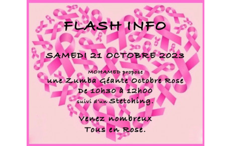 FLASH INFO SAMEDI 21 OCTOBRE 2023