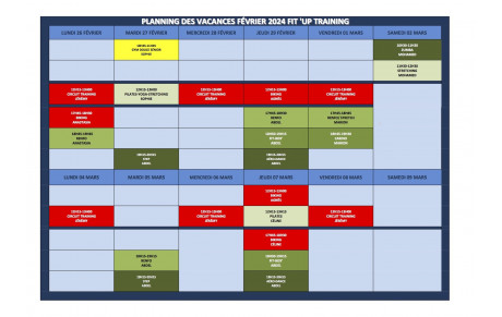 PLANNING VACANCES HIVER 2024