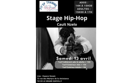 STAGE HIP-HOP SAMEDI 13 AVRIL 2024 AVEC CAULT