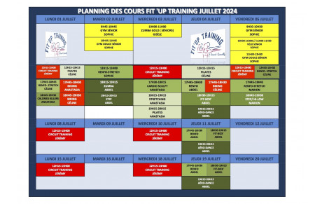 FLASH INFOS VENDREDI 28 ET SAMEDI 29 JUIN 2024 + PLANNING JUILLET 2024