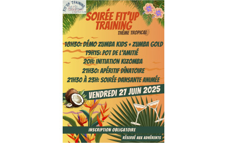 SOIRÉE FIT UP TRAINING VENDREDI 27 JUIN 2025