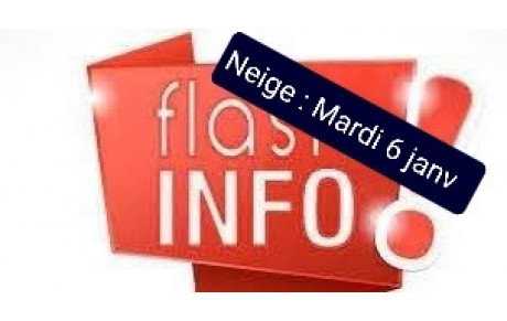 ANNULATION DES COURS MARDI 6 JANV LE MATIN ET LE MIDI